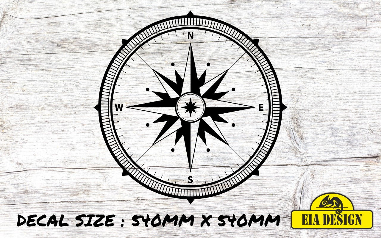 COMPASS 13 vinyl DECAL sticker for car van campervan 540mm x 540mm