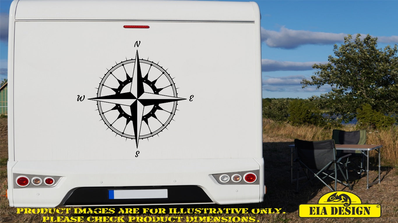 COMPASS 14 vinyl DECAL sticker for car van campervan 540mm x 540mm