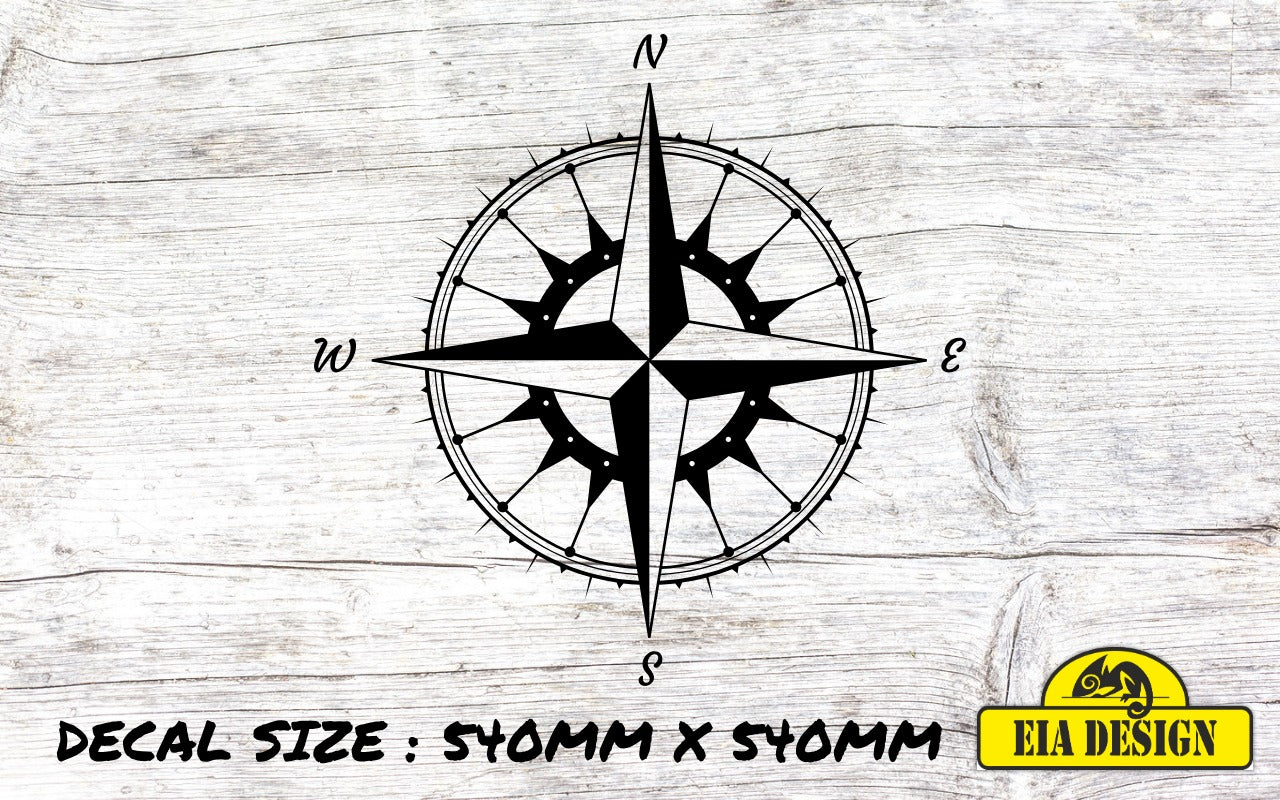 COMPASS 14 vinyl DECAL sticker for car van campervan 540mm x 540mm