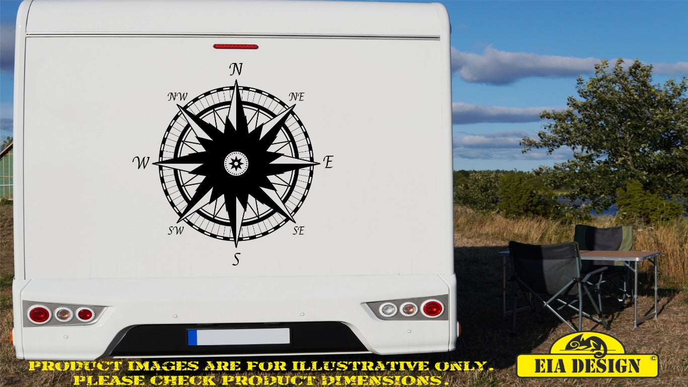 COMPASS 16 vinyl DECAL sticker for car van campervan 540mm x 540mm