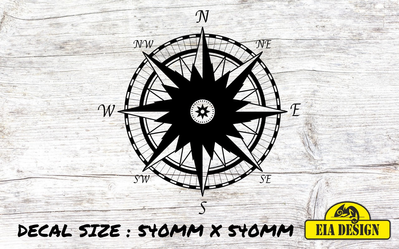 COMPASS 16 vinyl DECAL sticker for car van campervan 540mm x 540mm