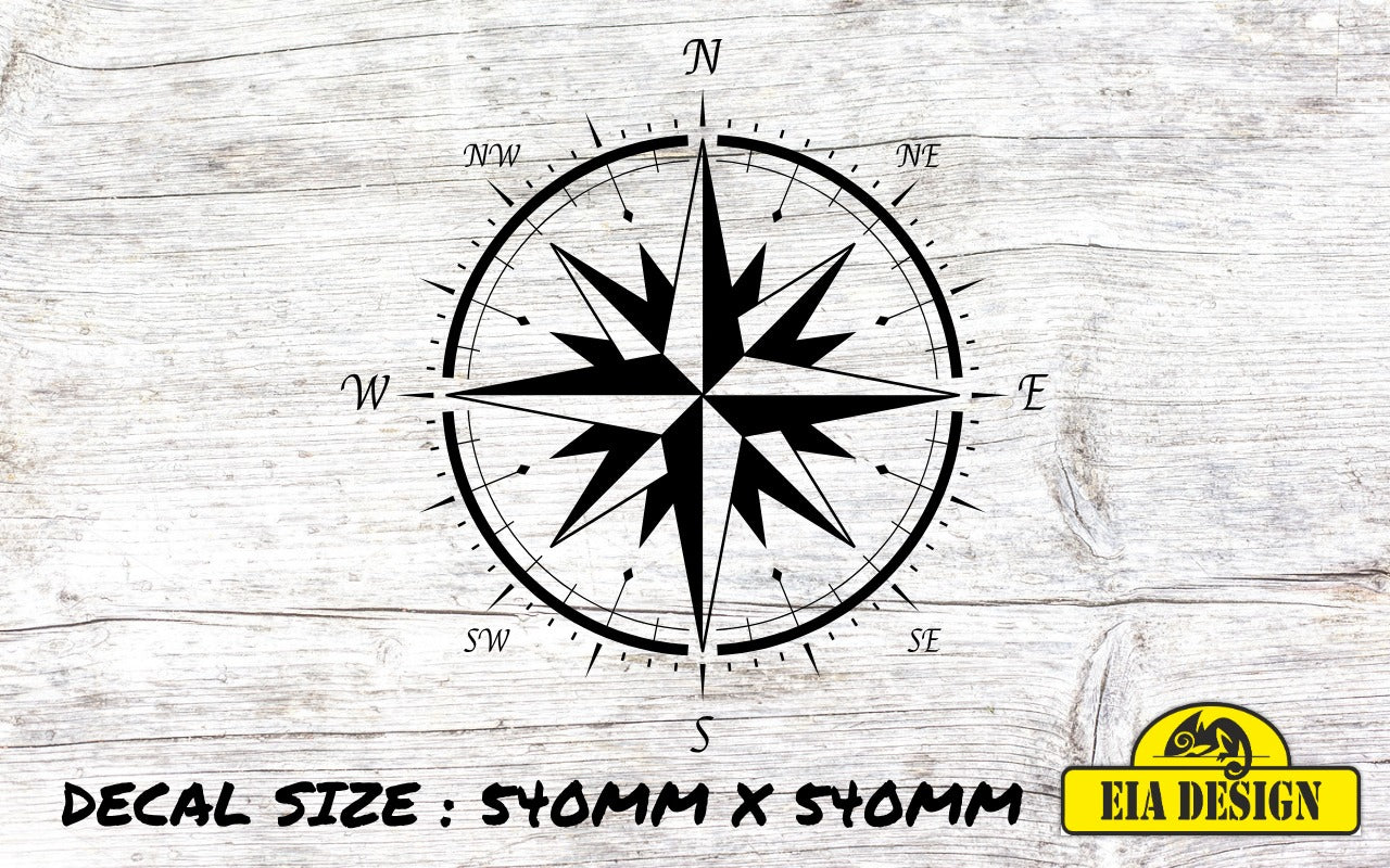 COMPASS 18 vinyl DECAL sticker for car van campervan 540mm x 540mm