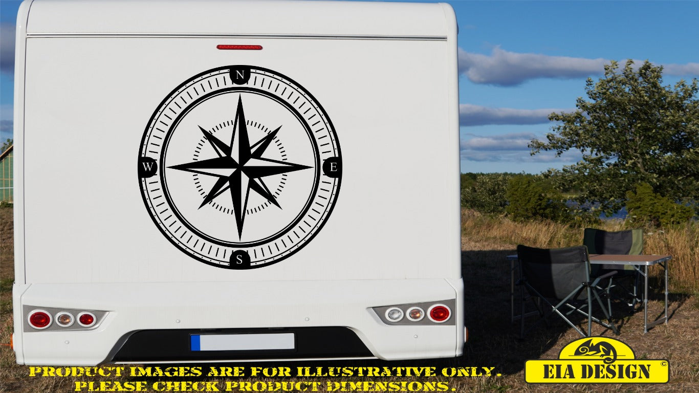 COMPASS 19 vinyl DECAL sticker for car van campervan 540mm x 540mm