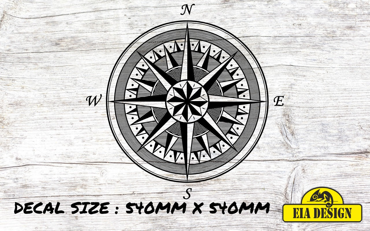 COMPASS 2 vinyl DECAL sticker for car van campervan 540mm x 540mm