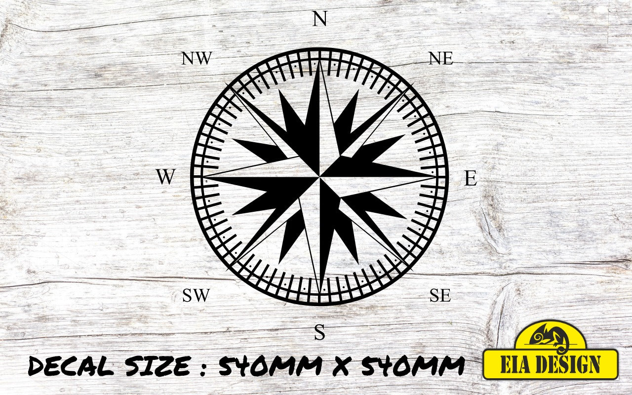 COMPASS 20 vinyl DECAL sticker for car van campervan 540mm x 540mm