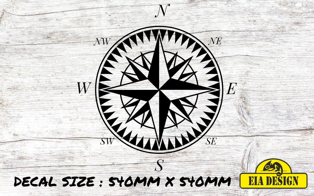 COMPASS 22 vinyl DECAL sticker for car van campervan 540mm x 540mm