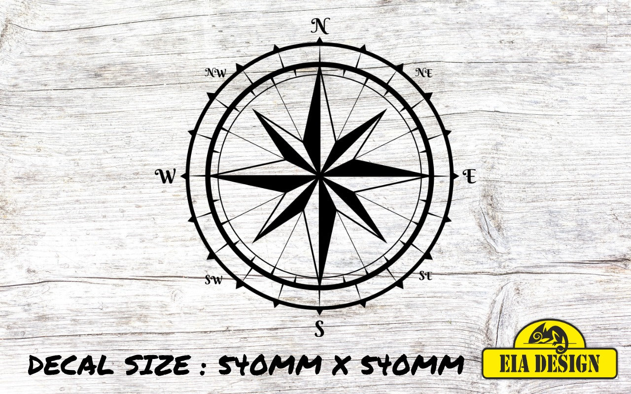COMPASS 27 vinyl DECAL sticker for car van campervan 540mm x 540mm