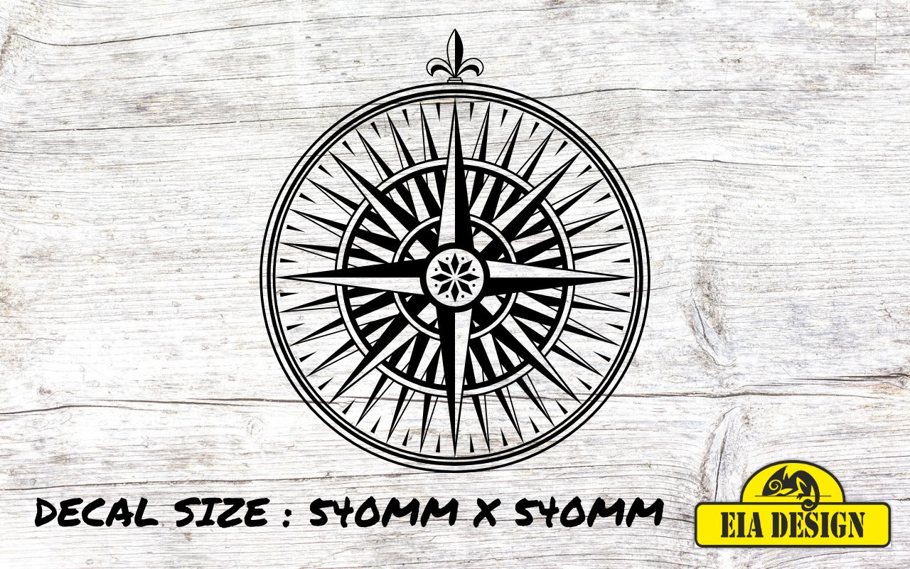 COMPASS 3 vinyl DECAL sticker for car van campervan 540mm x 540mm