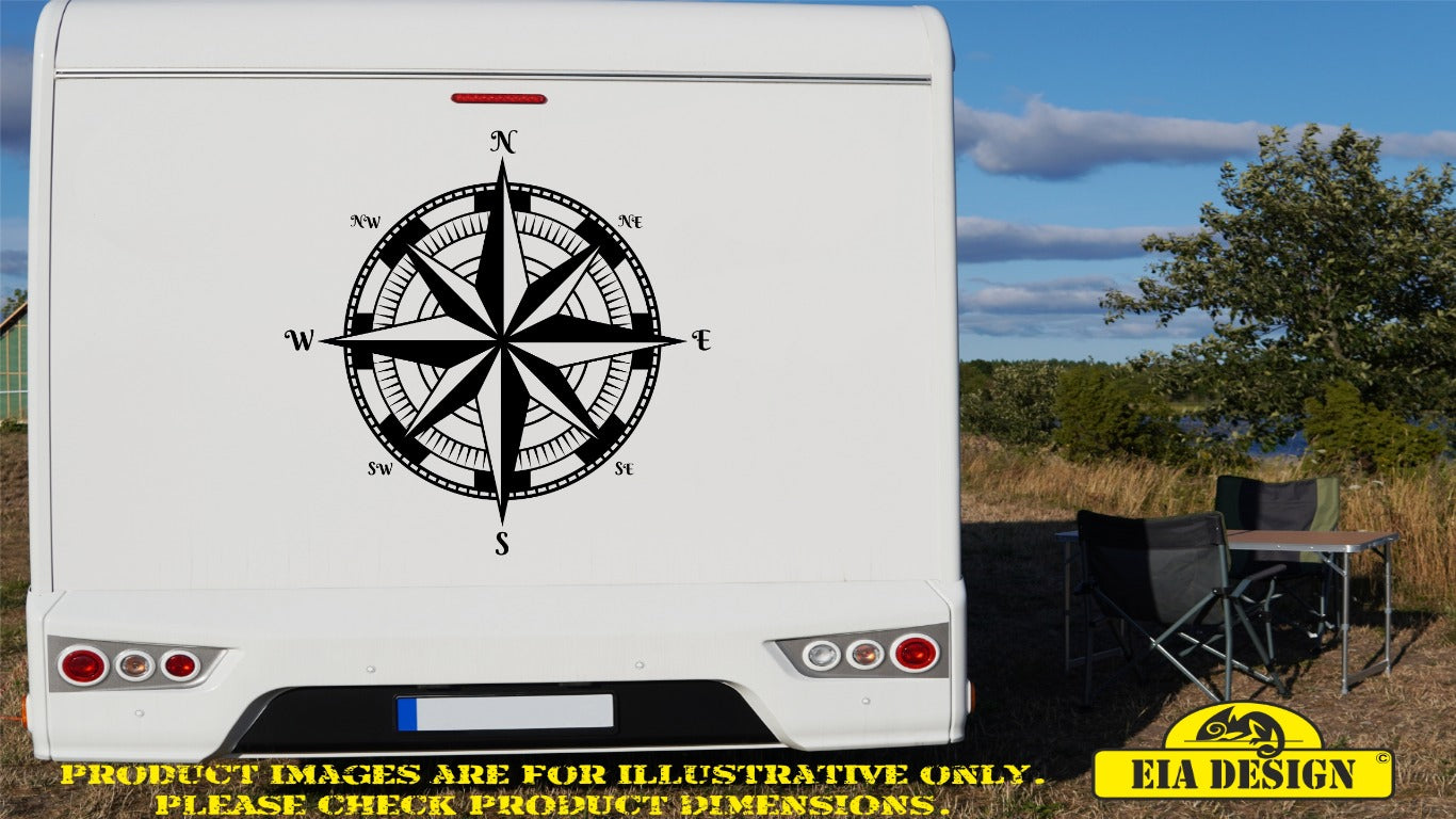 COMPASS 30 vinyl DECAL sticker for car van camper van 540mm x 540mm