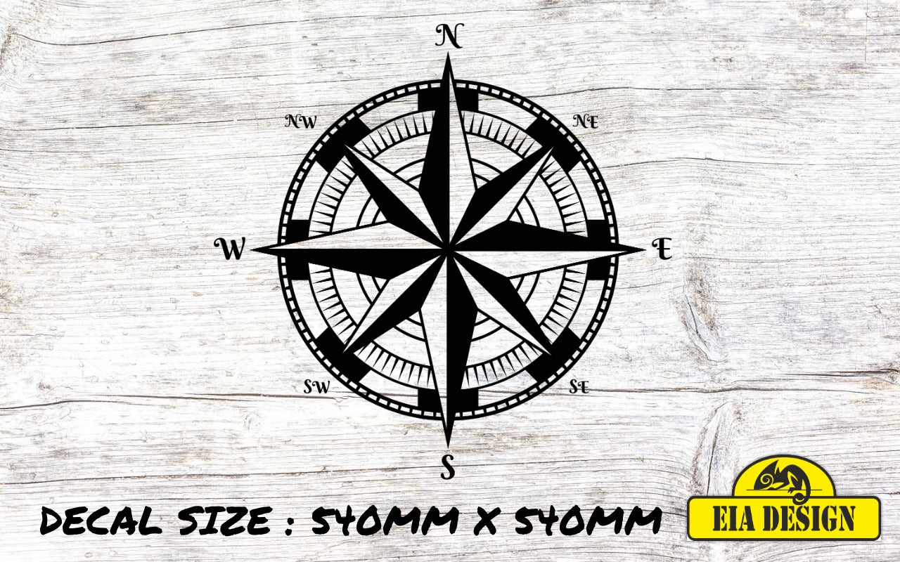 COMPASS 30 vinyl DECAL sticker for car van camper van 540mm x 540mm