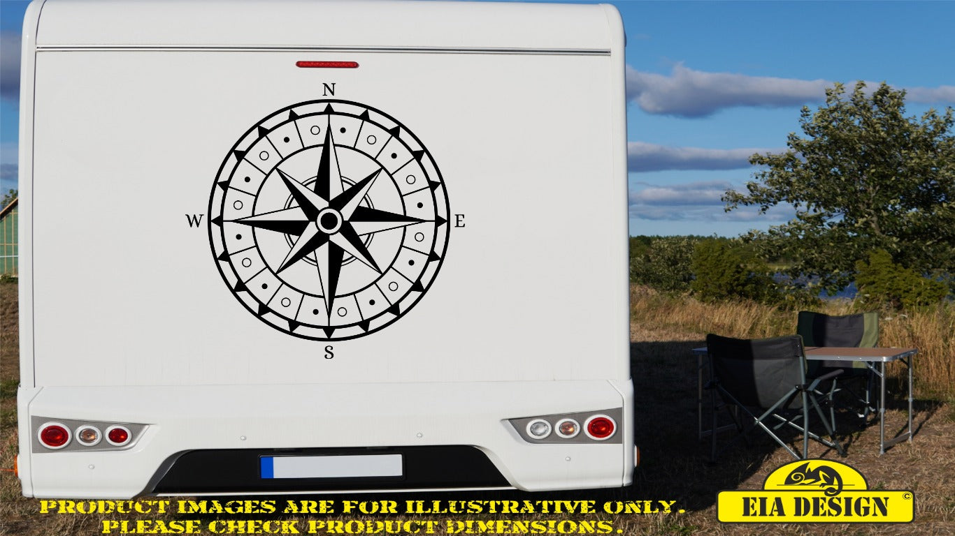 COMPASS 36 vinyl DECAL sticker for car van camper van 540mm x 540mm