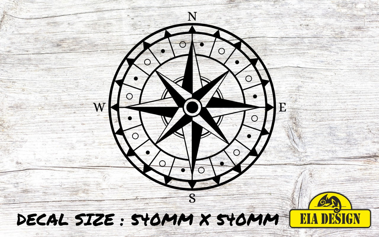 COMPASS 36 vinyl DECAL sticker for car van camper van 540mm x 540mm