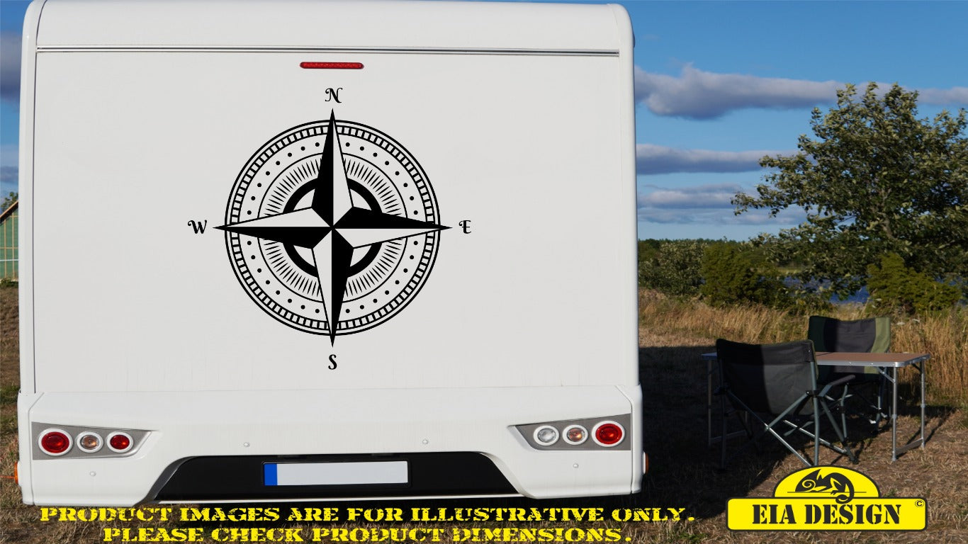 COMPASS 37 vinyl DECAL sticker for car van camper van 540mm x 540mm