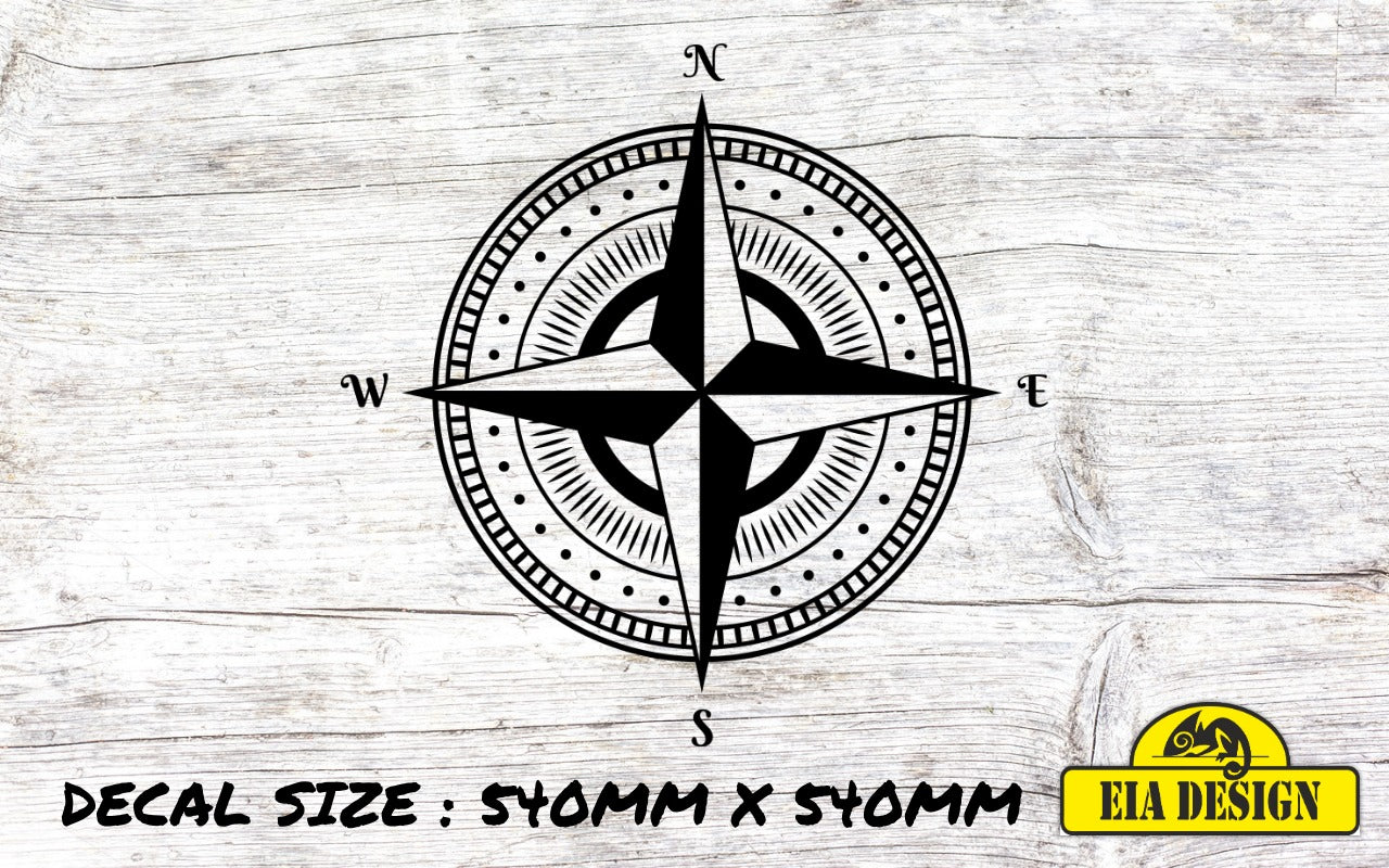 COMPASS 37 vinyl DECAL sticker for car van camper van 540mm x 540mm