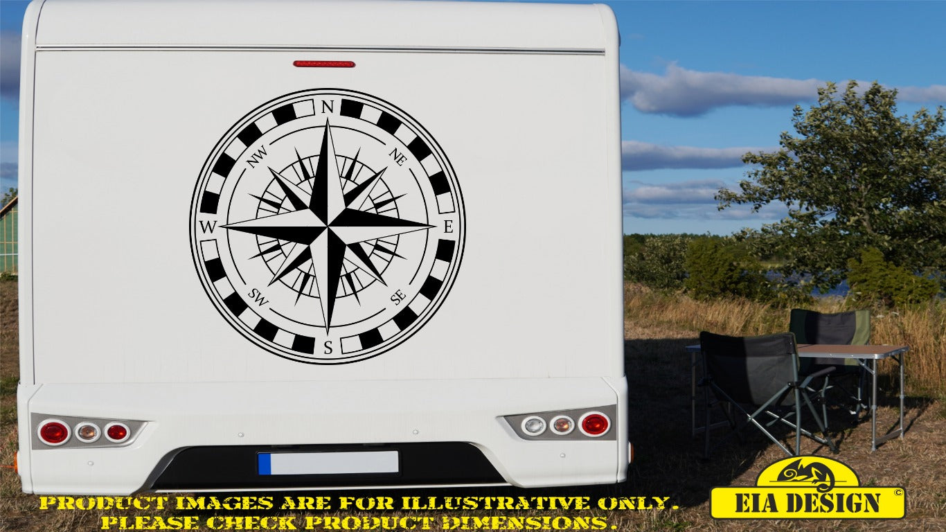 COMPASS 39 vinyl DECAL sticker for car van camper van 540mm x 540mm