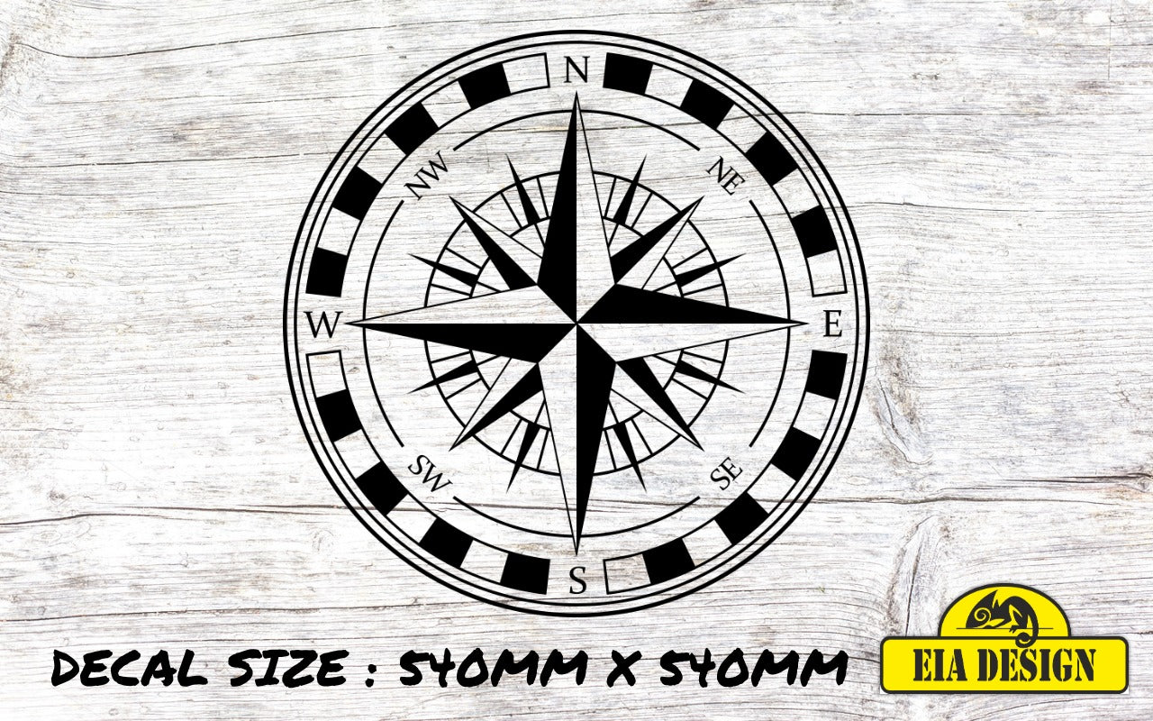 COMPASS 39 vinyl DECAL sticker for car van camper van 540mm x 540mm