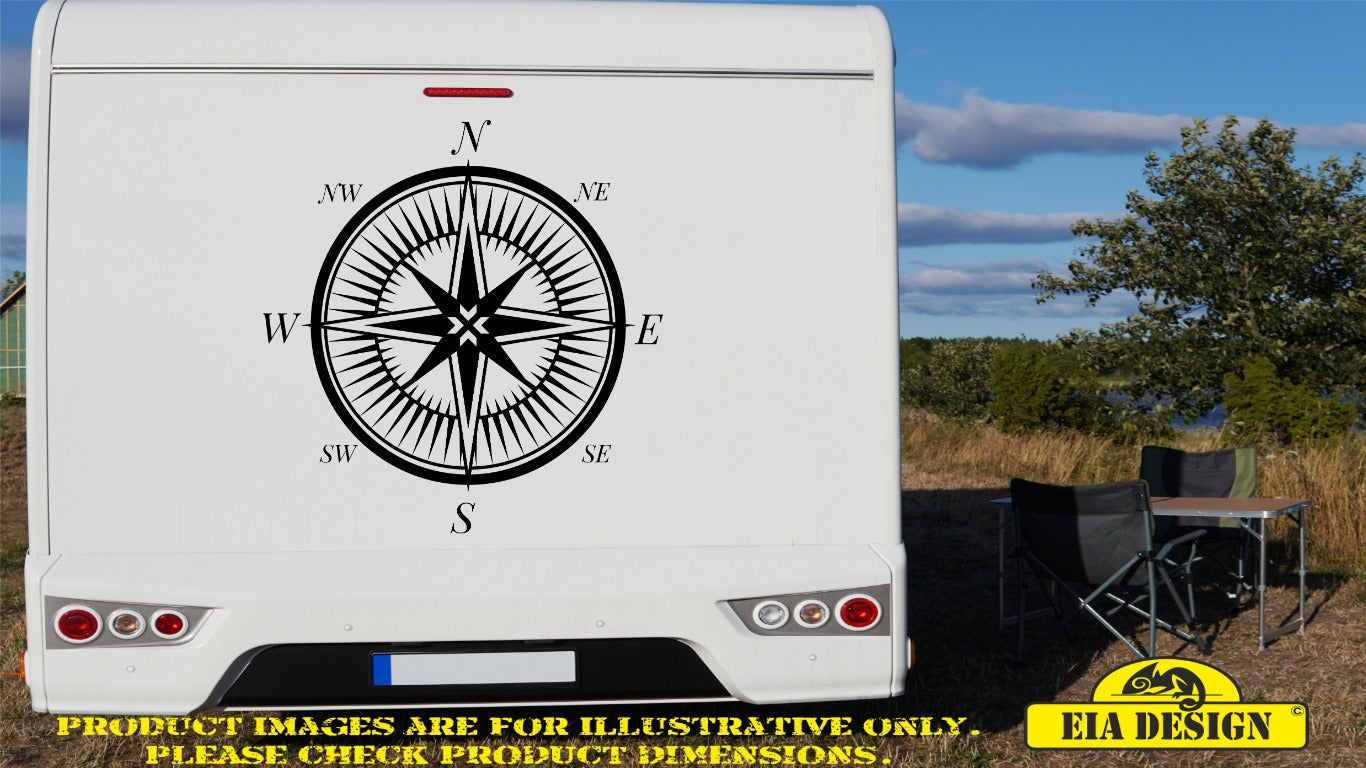 COMPASS 42 vinyl DECAL sticker for car van camper van 540mm x 540mm
