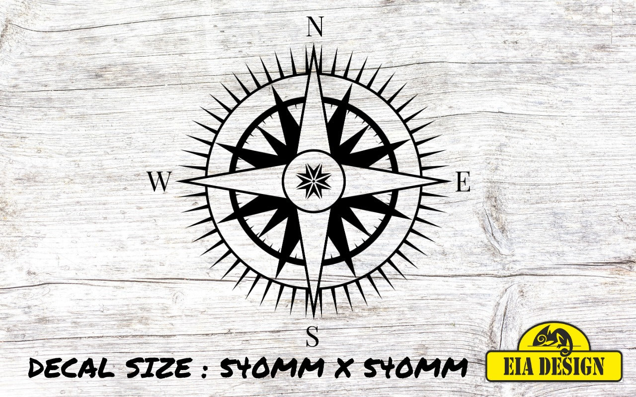 COMPASS 45 vinyl DECAL sticker for car van camper van 540mm x 540mm