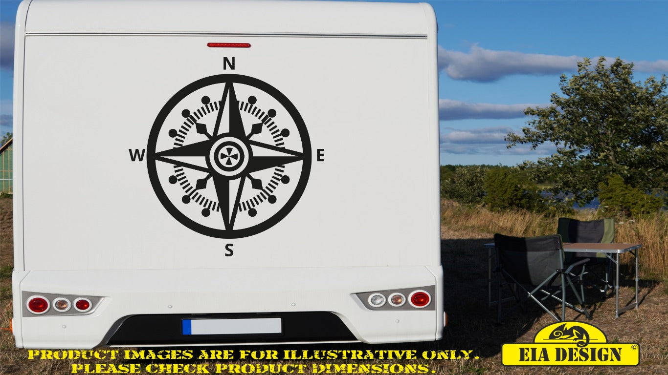 COMPASS 46 vinyl DECAL sticker for car van camper van 540mm x 540mm