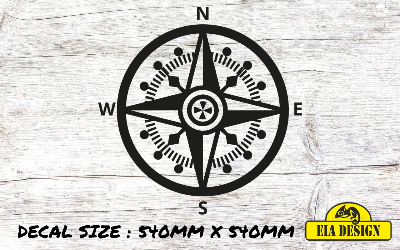 COMPASS 46 vinyl DECAL sticker for car van camper van 540mm x 540mm