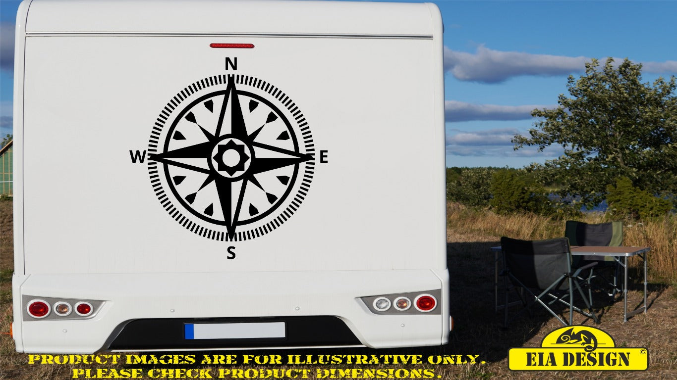 COMPASS 47 vinyl DECAL sticker for car van camper van 540mm x 540mm