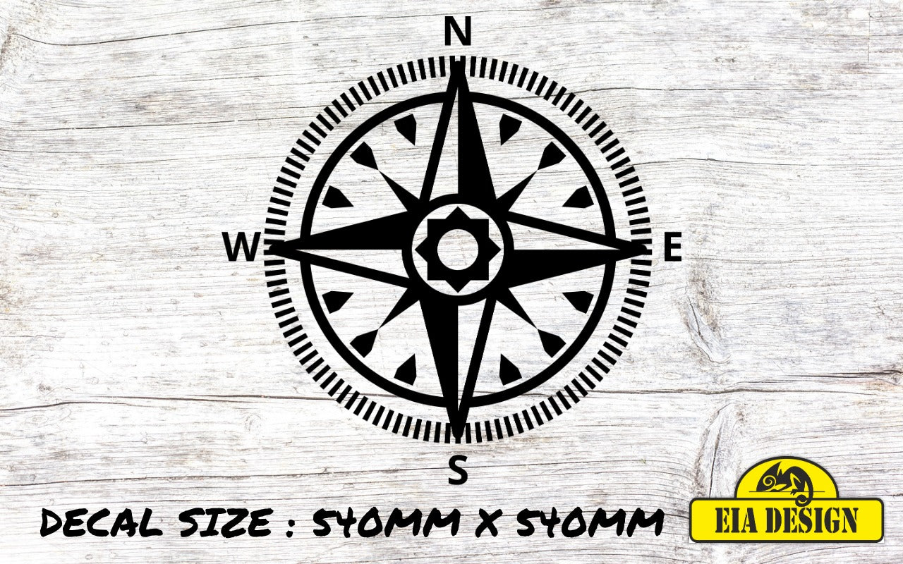 COMPASS 47 vinyl DECAL sticker for car van camper van 540mm x 540mm