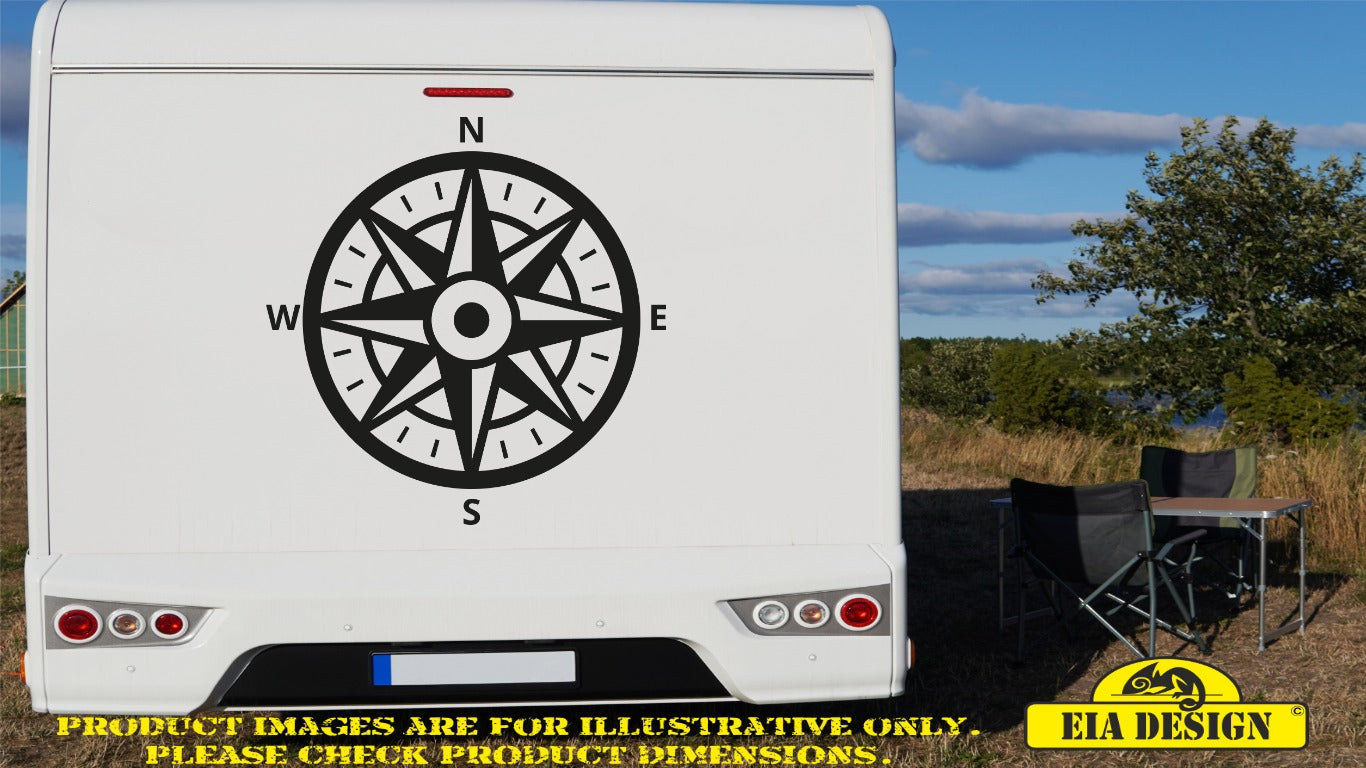 COMPASS 48 vinyl DECAL sticker for car van camper van 540mm x 540mm