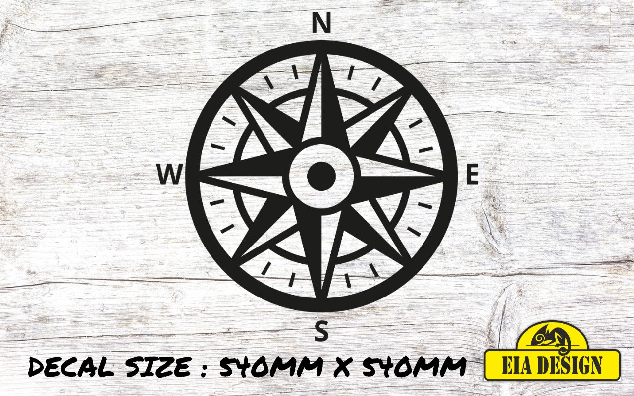 COMPASS 48 vinyl DECAL sticker for car van camper van 540mm x 540mm