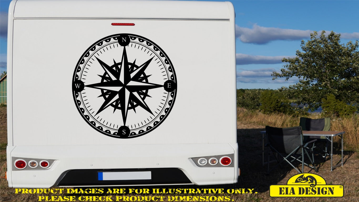 COMPASS 51 vinyl DECAL sticker for car van camper van 540mm x 540mm