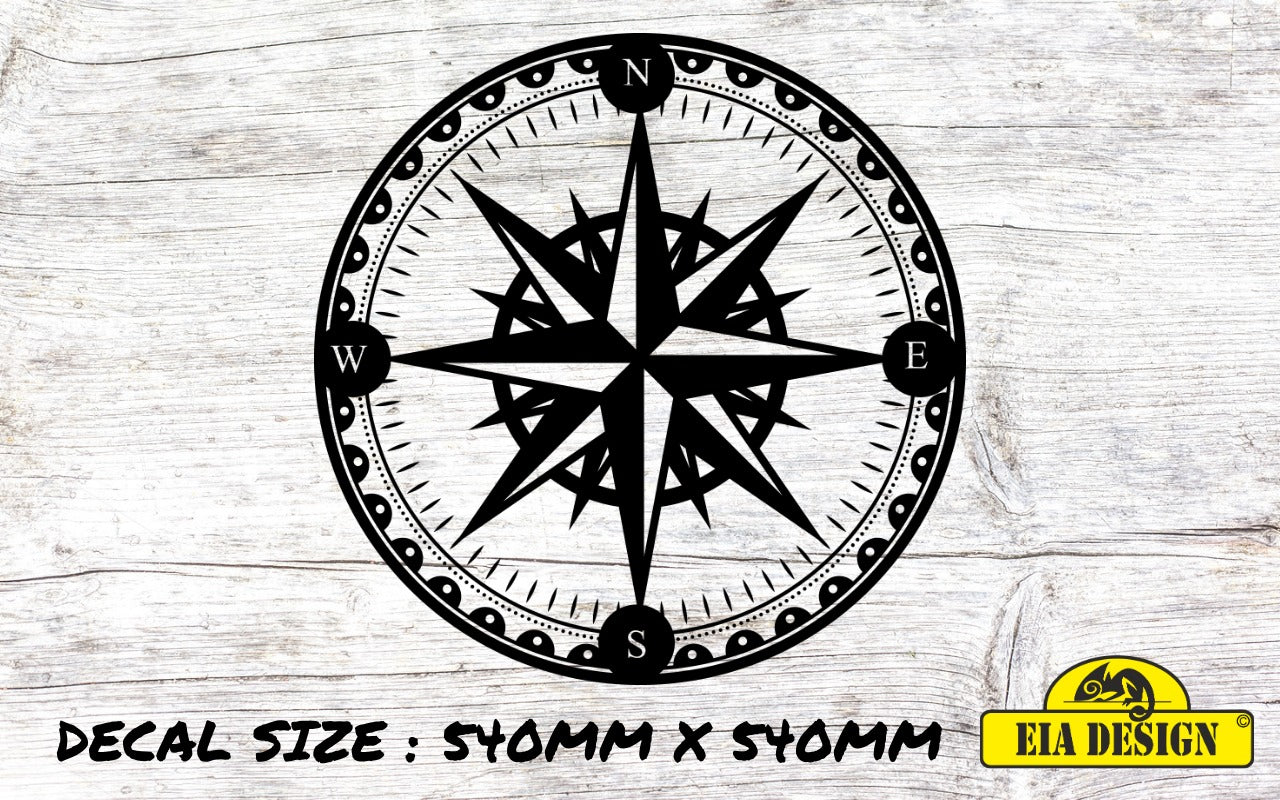 COMPASS 51 vinyl DECAL sticker for car van camper van 540mm x 540mm