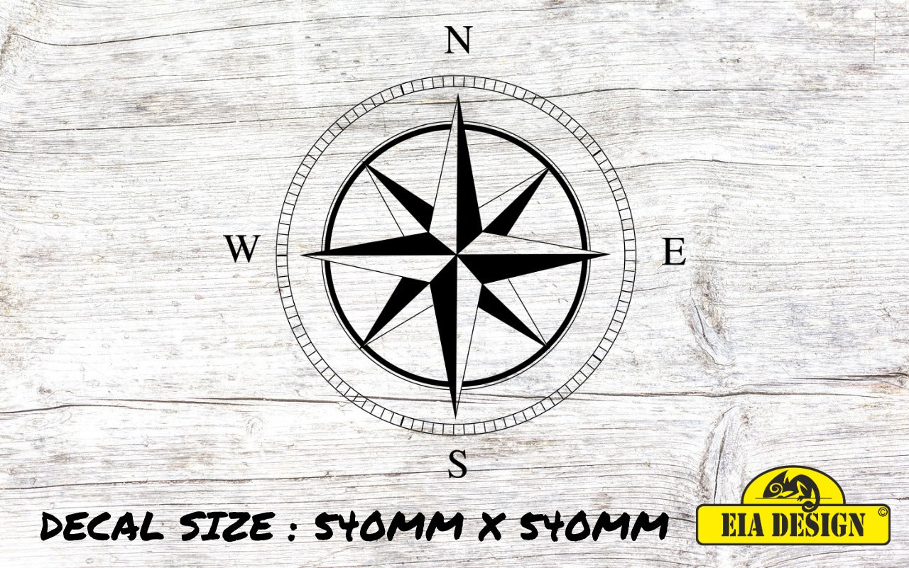 COMPASS 52 vinyl DECAL sticker for car van camper van 540mm x 540mm