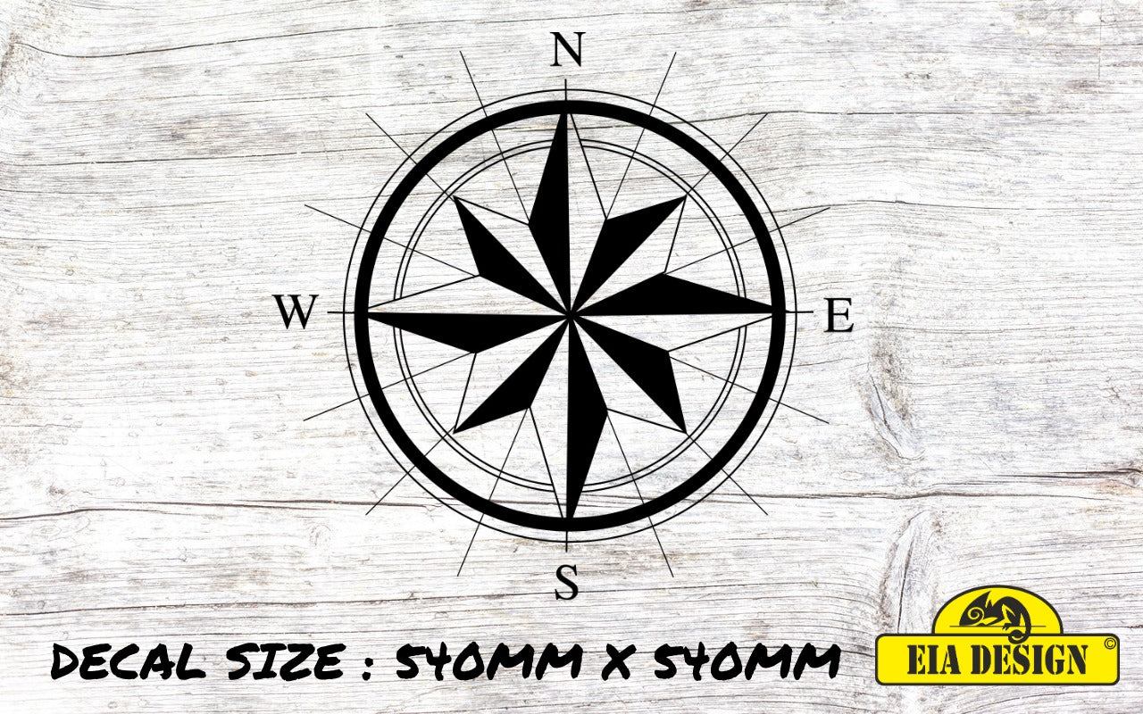 COMPASS 53 vinyl DECAL sticker for car van camper van 540mm x 540mm