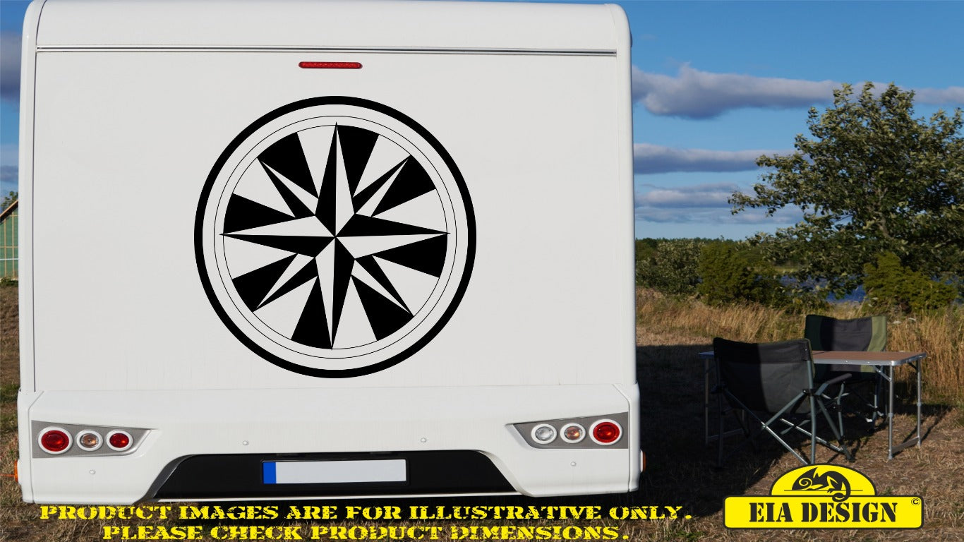 COMPASS 54 vinyl DECAL sticker for car van camper van 540mm x 540mm