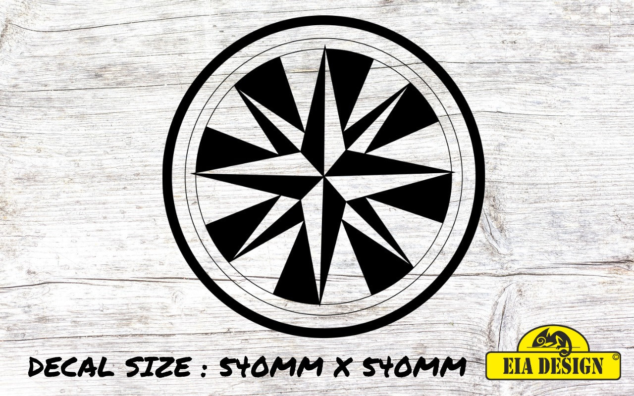 COMPASS 54 vinyl DECAL sticker for car van camper van 540mm x 540mm
