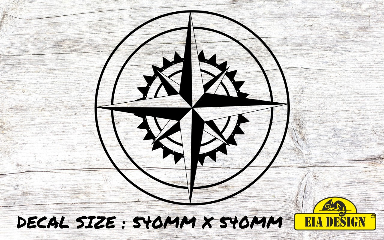 COMPASS 55 vinyl DECAL sticker for car van camper van 540mm x 540mm