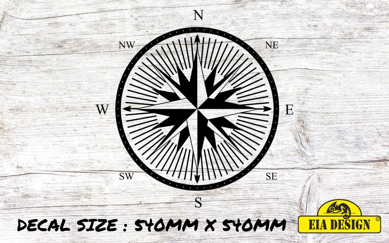 COMPASS 56 vinyl DECAL sticker for car van camper van 540mm x 540mm