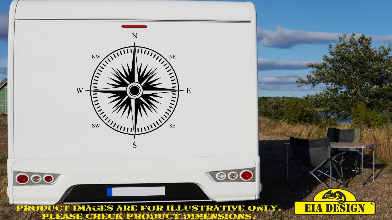COMPASS 57 vinyl DECAL sticker for car van camper van 540mm x 540mm