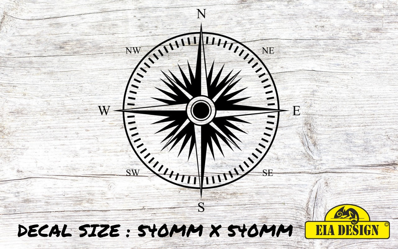 COMPASS 57 vinyl DECAL sticker for car van camper van 540mm x 540mm