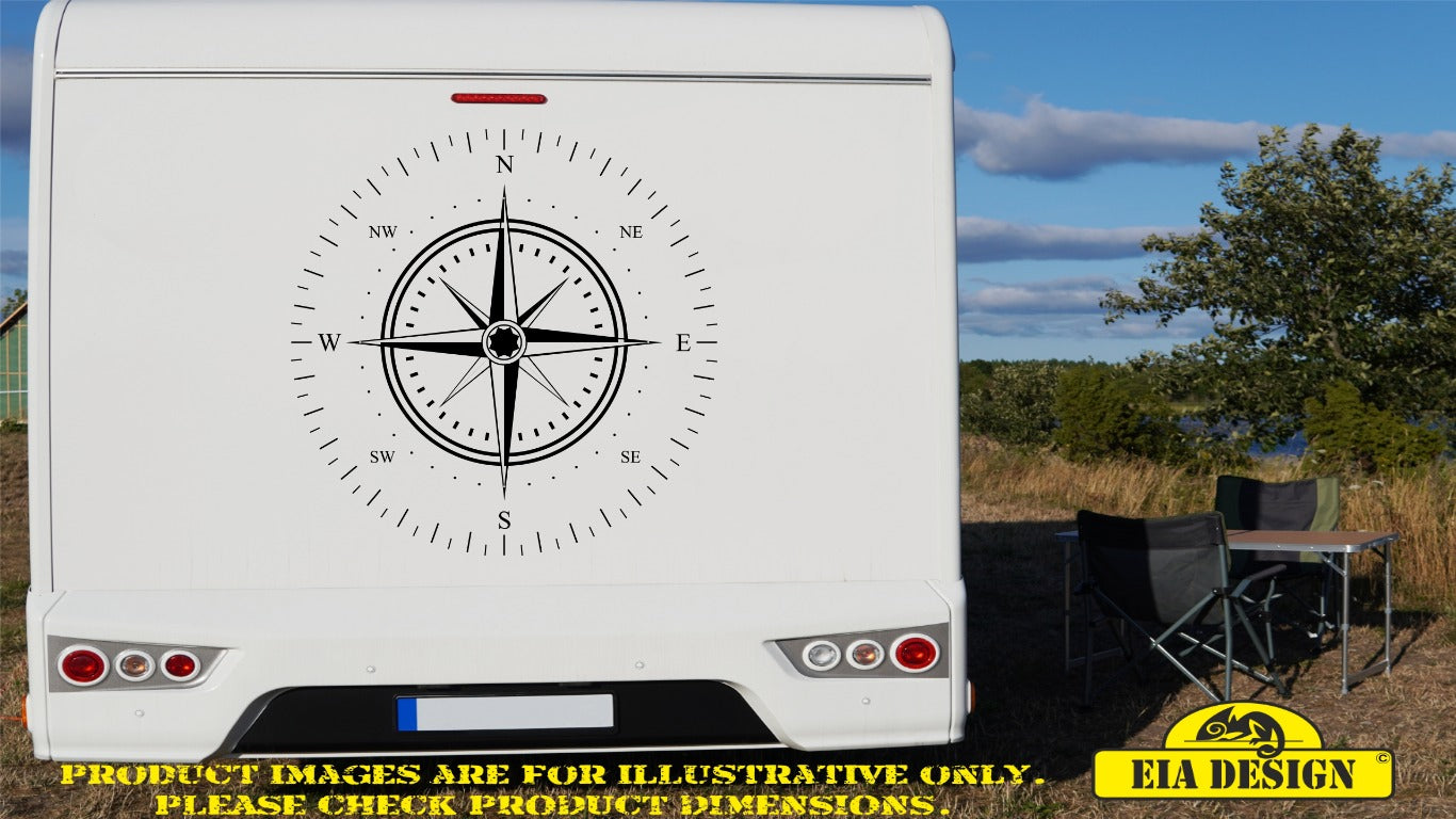 COMPASS 58 vinyl DECAL sticker for car van camper van 540mm x 540mm