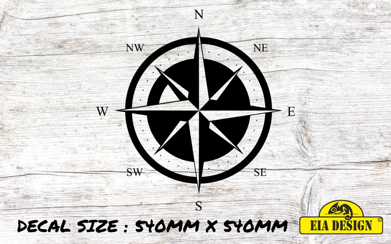 COMPASS 59 vinyl DECAL sticker for car van camper van 540mm x 540mm