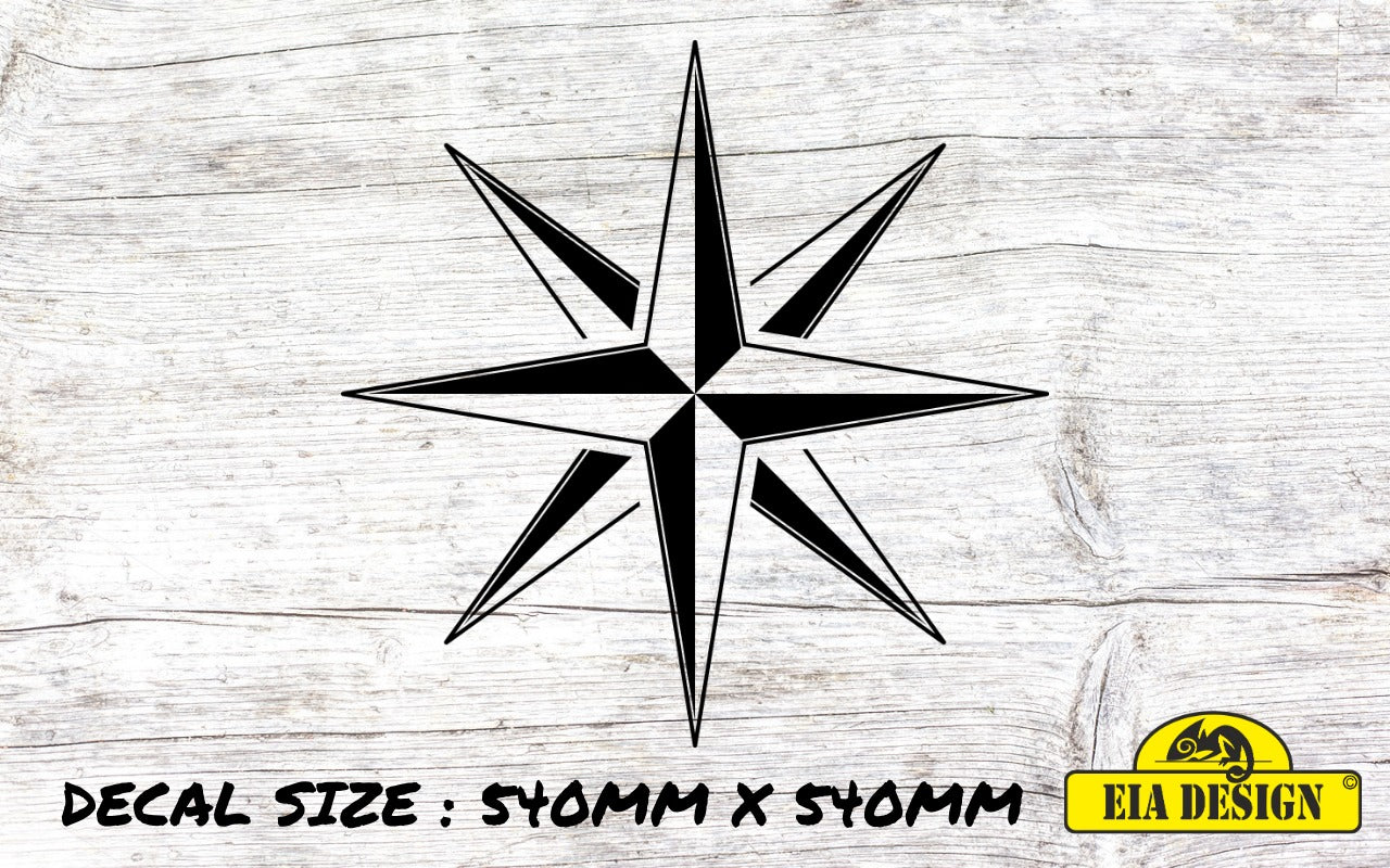 COMPASS 62 vinyl DECAL sticker for car van camper van 540mm x 540mm