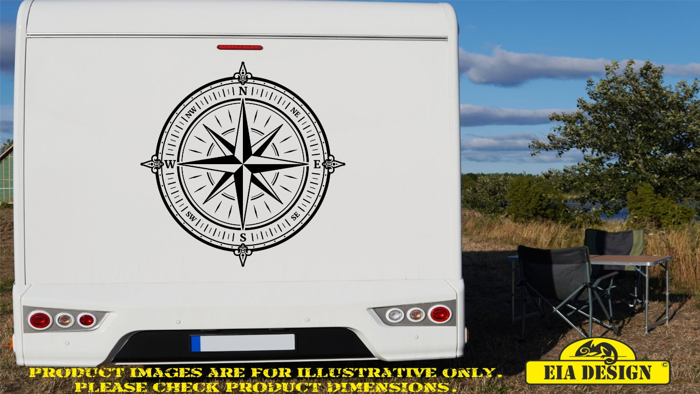 COMPASS 63 vinyl DECAL sticker for car van camper van 540mm x 540mm