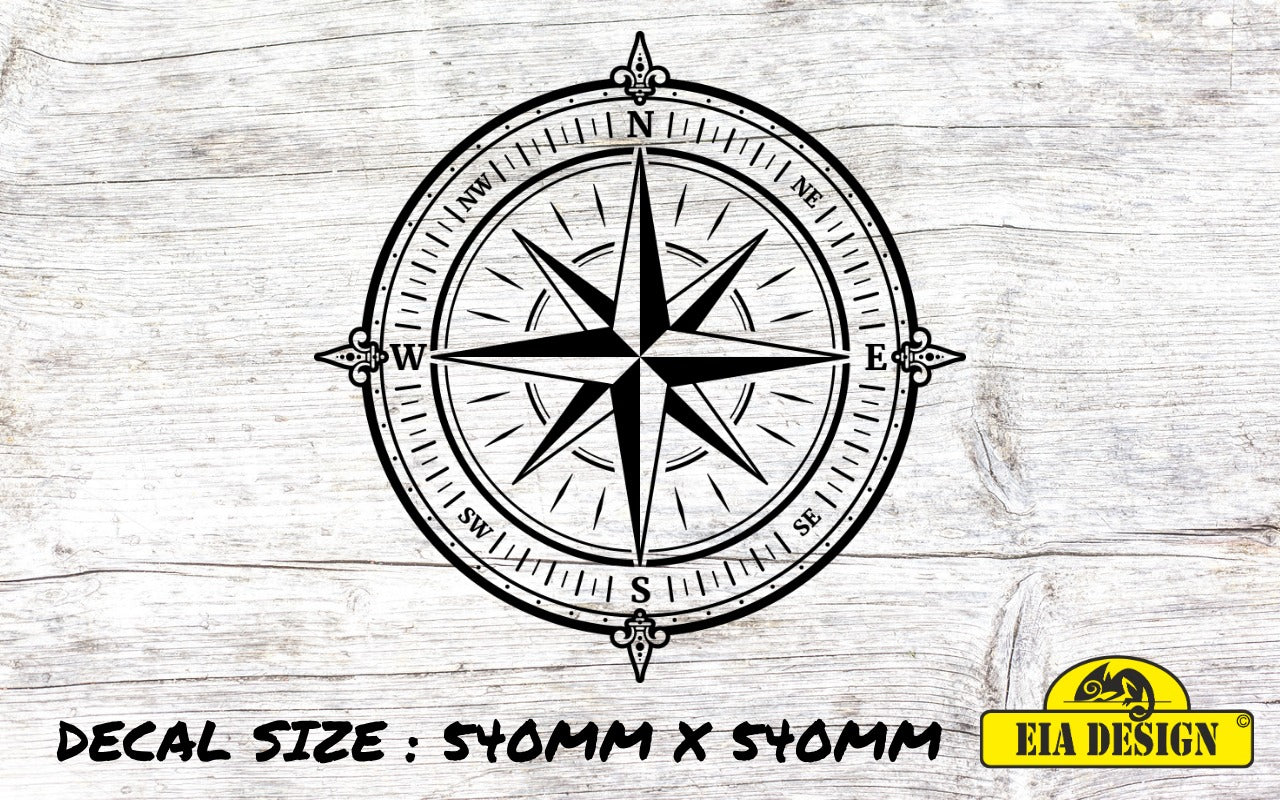 COMPASS 63 vinyl DECAL sticker for car van camper van 540mm x 540mm