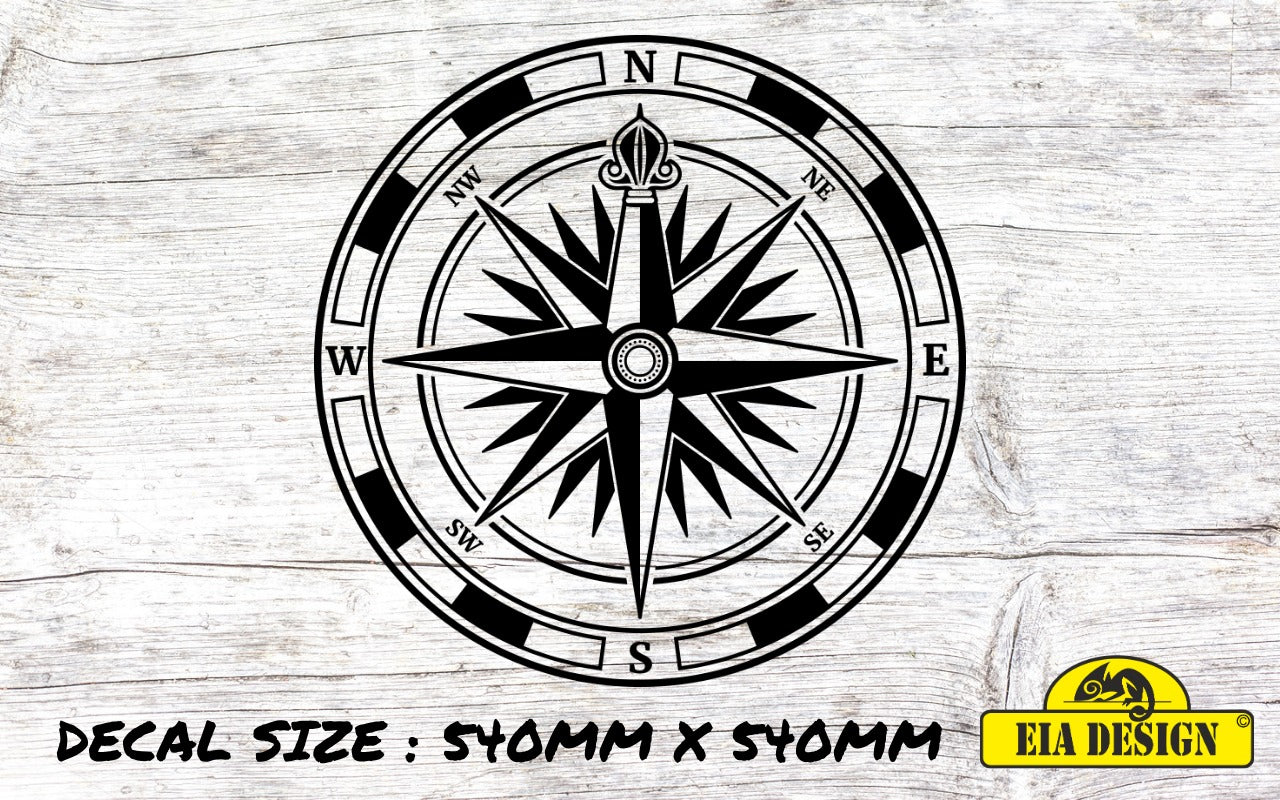 COMPASS 64 vinyl DECAL sticker for car van camper van 540mm x 540mm