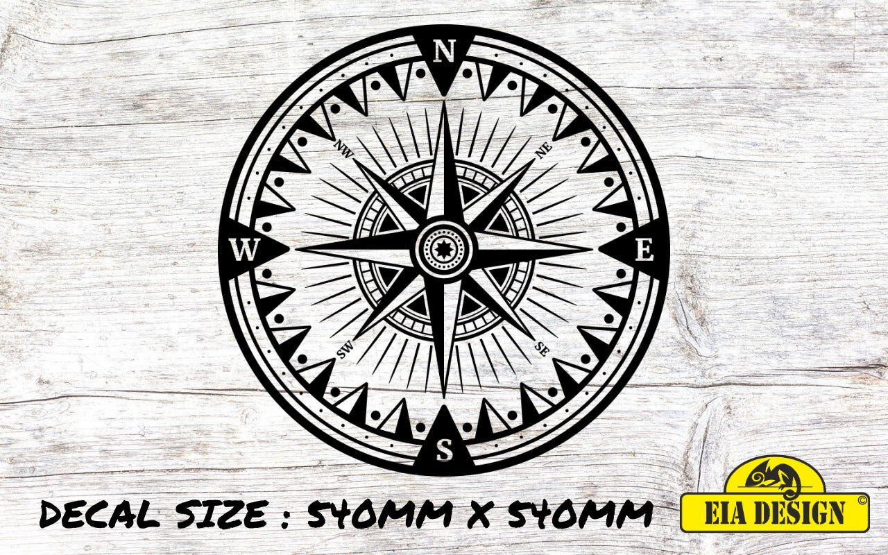 COMPASS 66 vinyl DECAL sticker for car van camper van 540mm x 540mm