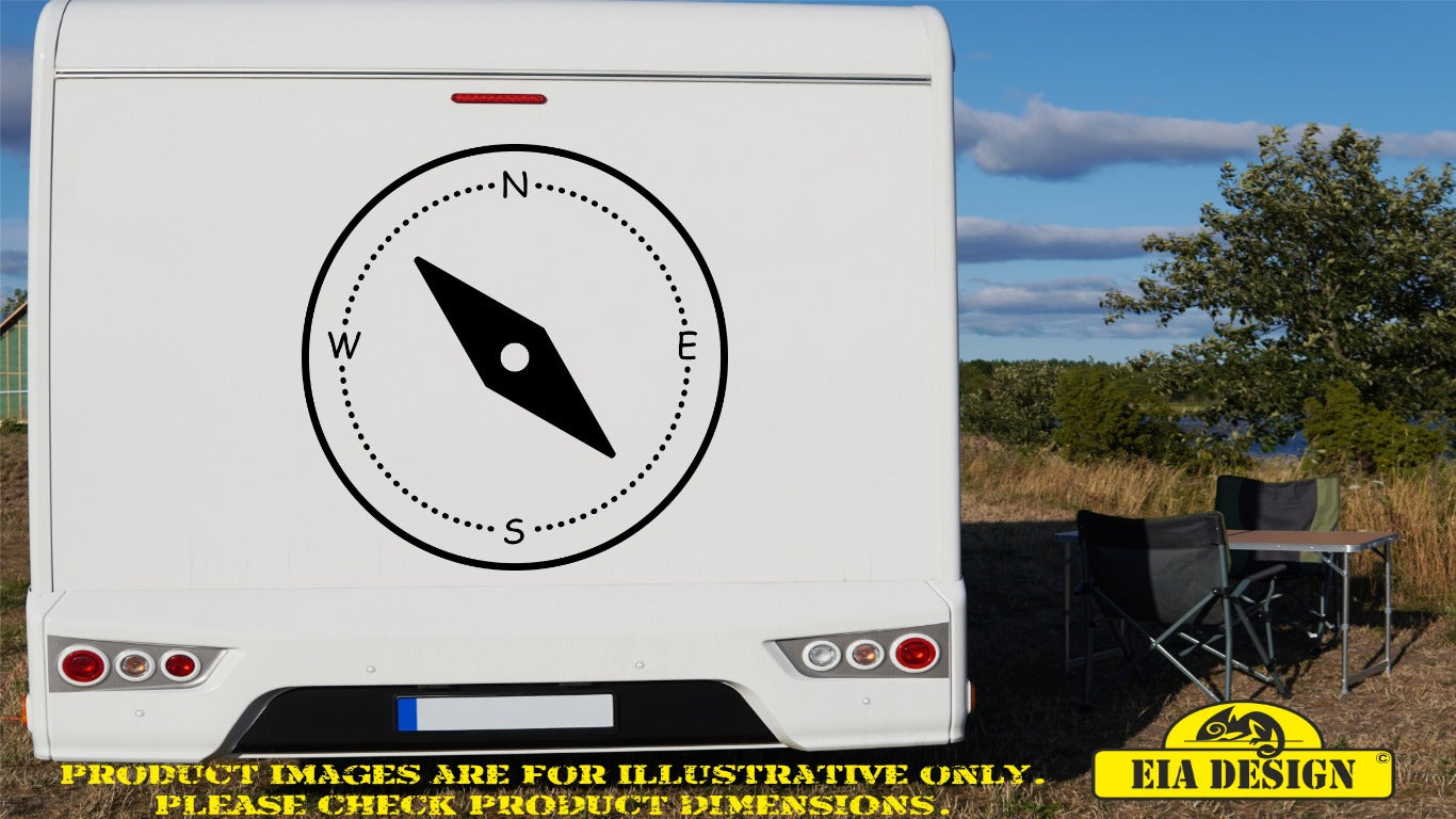 COMPASS 68 vinyl DECAL sticker for car van camper van 540mm x 540mm