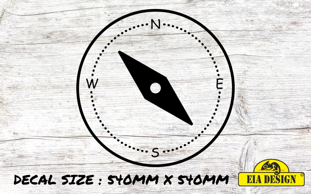 COMPASS 68 vinyl DECAL sticker for car van camper van 540mm x 540mm