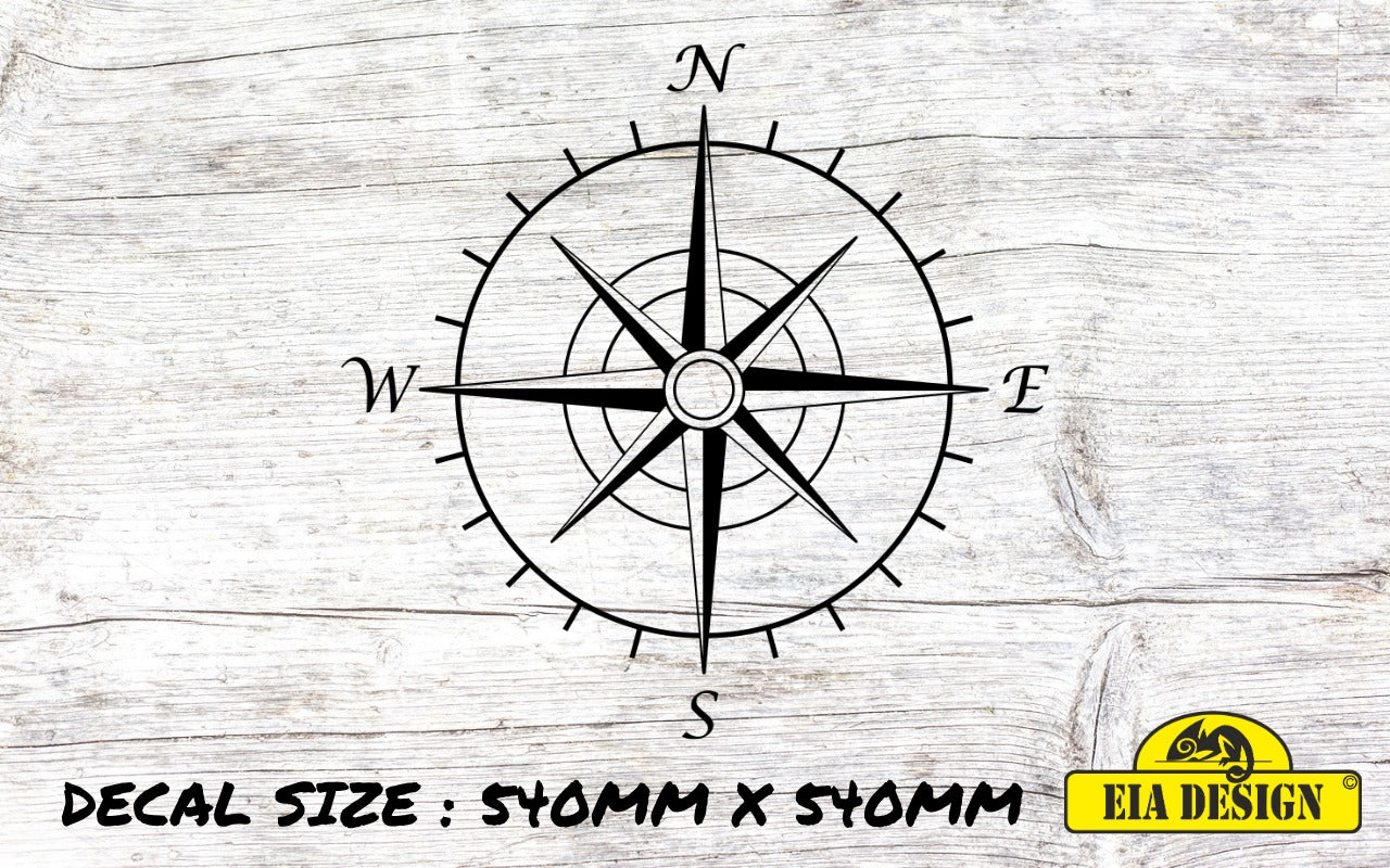 COMPASS 69 vinyl DECAL sticker for car van camper van 540mm x 540mm