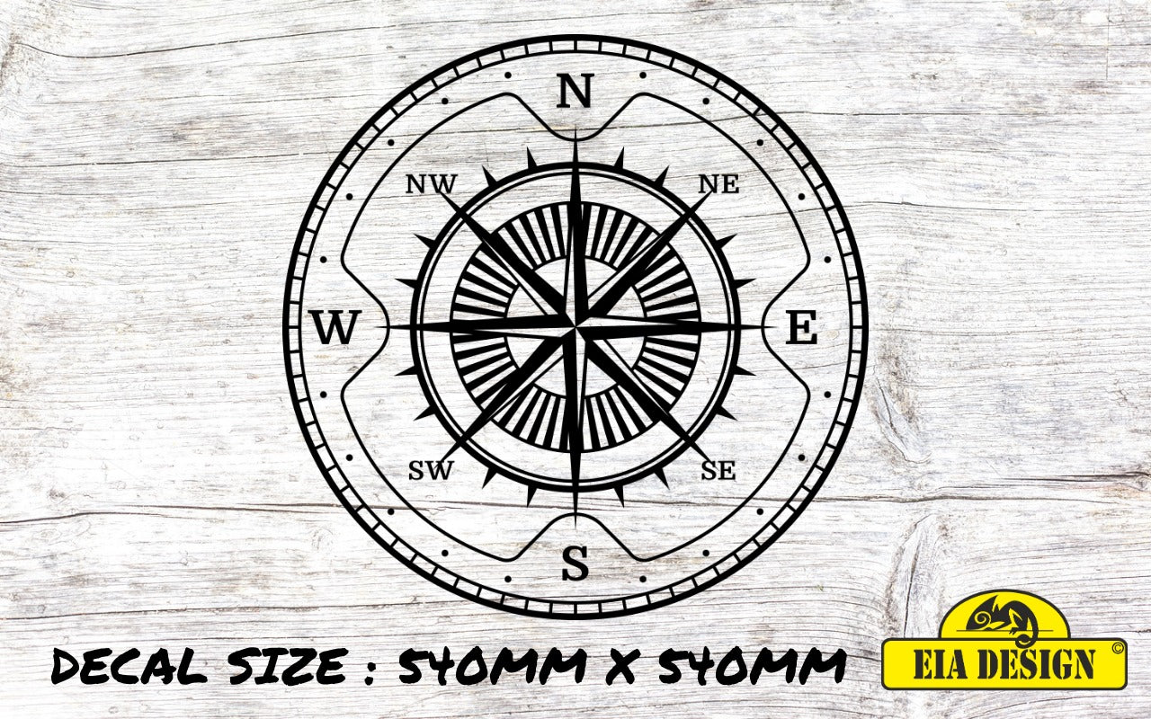 COMPASS 75 vinyl DECAL sticker for car van camper van 540mm x 540mm