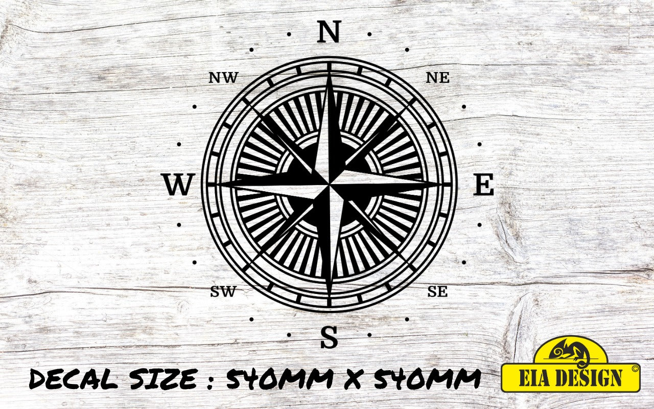 COMPASS 80 vinyl DECAL sticker for car van camper van 540mm x 540mm